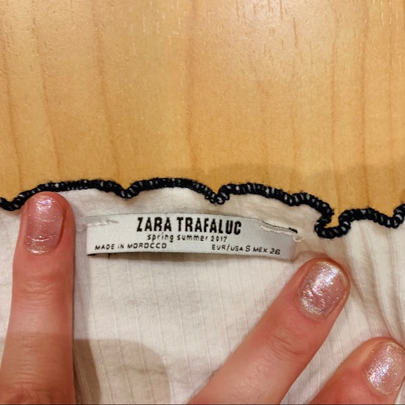 Zara Tops Zara Off Shoulder White Knit Crop Top Poshmark